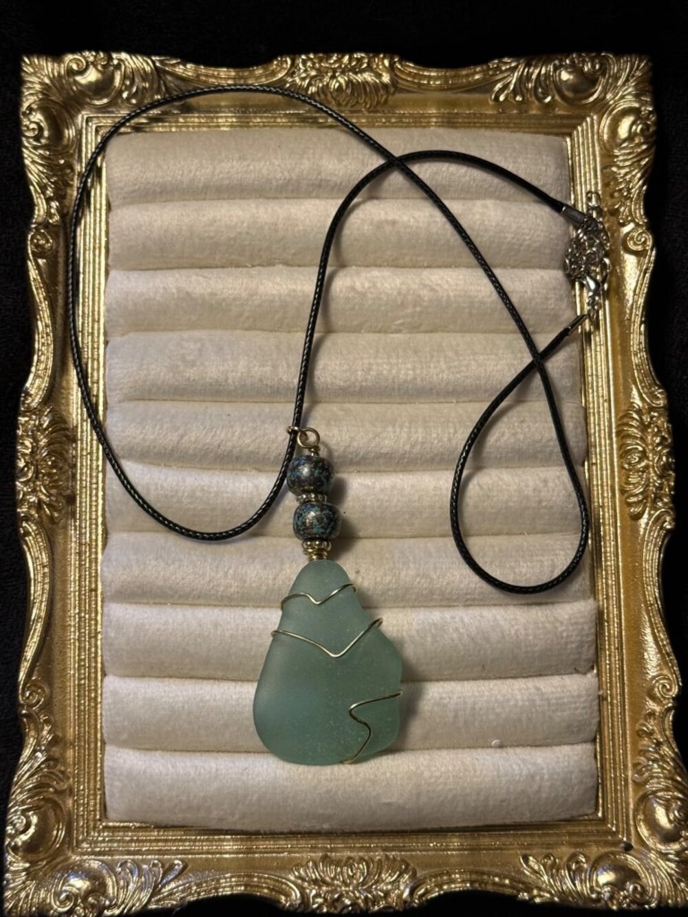 Caribbean Seafoam – Puerto Rico Sea Glass & Artisan Bead Necklace